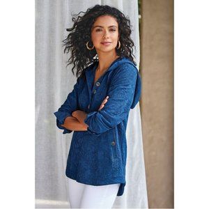 Soft Surroundings women's L Forsythia Hoodie top